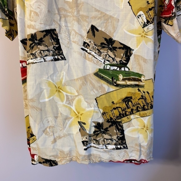Steve & Barry’s Classic Hawaiian Classic Car Floral Button Down Shirt size XL - Picture 11 of 16
